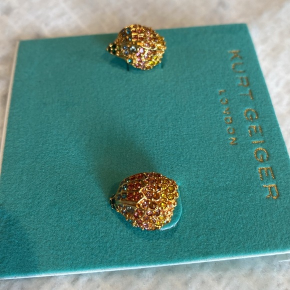 NWT Kurt Geiger Womens Multicolor Rhinestone Studded Eagle Earrings🌈🦅 - Picture 5 of 10